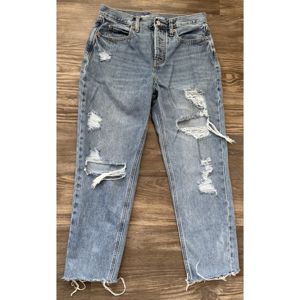 Slouchy Straight Distressed Jeans Grunge Y2K Vintage Skater 90s Streetwear 4 27